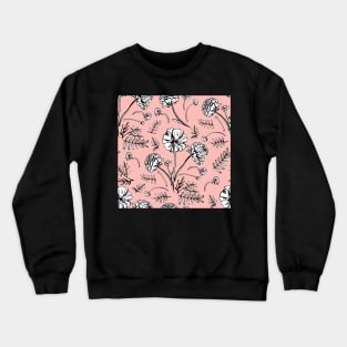Graphic decorative pink pattern with Ranunculus Crewneck Sweatshirt